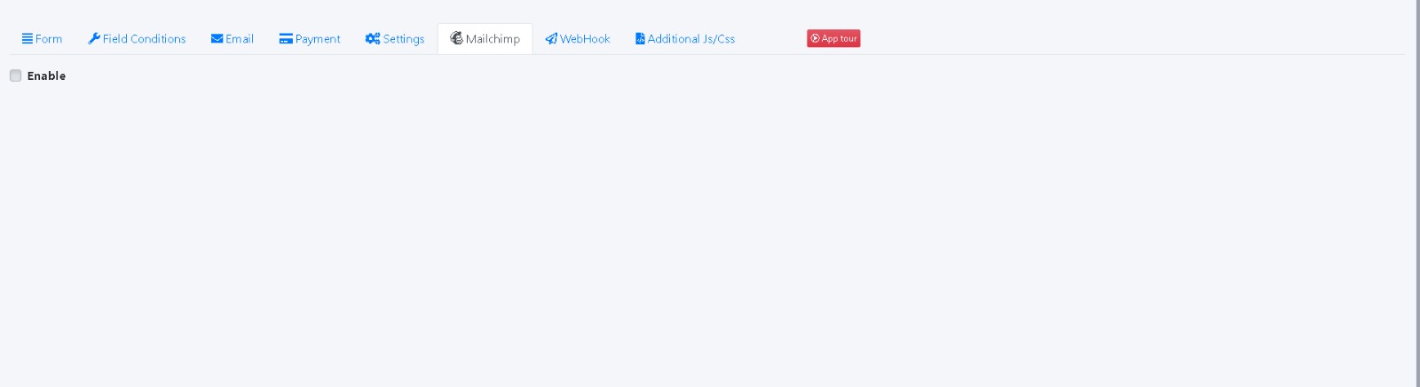 mailchimp tab Image